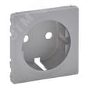 Valena LIFE Лицевая панель розетки 2К+З Алюминий Legrand