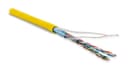 Кабель витая пара, экранированная 4х2х0,48 Hyperline FUTP4-C5E-P26-IN-LSZH-YL-100 (100 м)
