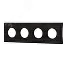 Шедель Рамка 4 постовая (Угольно-черный на бревно 220мм) скрытый монтаж BF4C22-640-119 Бирони