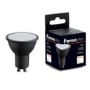 Лампа светодиодная FeronPRO LB1608 GU10 8W 175265V 2700K в черном корпусе 48958