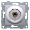 Розетка антенная Ugra, механизм, одинарный, серебро GUSI Electric