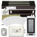 Комплект электромагнитный замок 240 кг. на дверь с кодовой панелью, уличным блоком питания и 10 картами доступа Уралкам