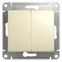 GLOSSA Выключатель двухклавишный в рамку бежевый схема 5