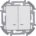 Выключатель двухклавишный с подсветкой/индикацией INSPIRIA 10 AX 250 В~ белый