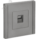 FORTE&PIANO Розетка компьютерная RJ45 кат.5E FP532 сталь IEK