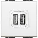 LL Разъем для зарядки 2хUSB белый