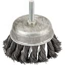 Кордщетка, тип "чашка", со штифтом, стальная витая проволока 65 мм