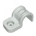 Крепеж-скоба пластиковая односторонняя для прямого монтажа серая в п/э д20 (50шт/600шт уп/кор) Промрукав