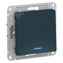 Выключатель одноклавишный ATLASDESIGN с подсветкой схема 1а 10АХ механизм изумруд Systeme Electric