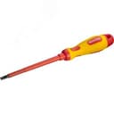 Отвертка , высоковольтная, Cr-Mo-V стержень, двухкомпонент. маслобензостойкая рукоятка, SL, 5,5х125мм
