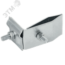 Держатель проводника круглого 6-10мм для фальца угловой h=70мм оцинкованная сталь IEK