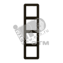 Рамка 4 поста универсальная коричневая