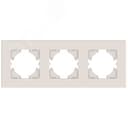 Рамка City 3-местная, бежевый