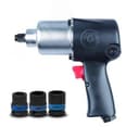 Гайковерт пневматический ударный 1/2", 678 Hм, в комплекте 3 торцевые головки P33421-040B King Tony