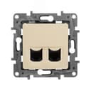 ETIKA Двойная розетка RJ 45 категория 5е UTP слоновая кость