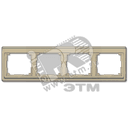 Рамка 4 поста горизонтальная золотая бронза