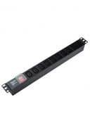 Блок розеток для 19" шкафов Hyperline SHE19-8IEC-S-IEC