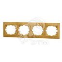 MIRA Рамка 4 поста горизонтальная ольха