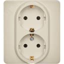 Розетка 2X2К+З немецкий стандарт 16 А 250 В~ INSPIRIA слоновая кость