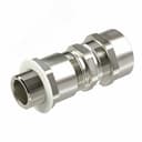 Взрывозащищенный кабельный ввод серии КА для бронированного кабеля М40х1,5 d:24,8-31мм D:27-37мм. Никелированная латунь IP66/IP68