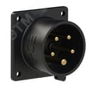 Вилка встраиваемая 16А/400V/3P+N+E/IP44, черная AlpenBox