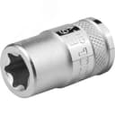 Головка торцевая "INDUSTRIE QUALITAT", Cr-V, внешний TORX, хромосатинированная, 1/2", Е 18