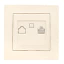 Валенсия розетка компьютерная RJ-45 1-местная кремовая EKF PROxima