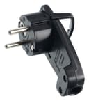 Вилка STEKKER PPG1645202 угловая плоская с кольцом с заземлением 250В16A IP20 черная 39040