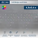 Гирлянда АЙСИКЛ бахрома NeonNight 48 х 06 м прозрачный ПВХ 176 LED RGB 245209