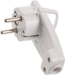 Вилка STEKKER PPG1645202 угловая плоская с кольцом с заземлением 250В16A IP20 белая 39039