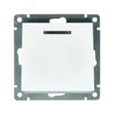 Выключатель одноклавишный с подсветкой UNIVersal серия Афина , с/у, 10А, 220В, механизм, белый (еврослот)