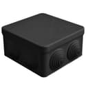 Коробка распределительная ОП 105х105х56мм IP54 7 выходов 4 гермоввода крышка защелкивающаяся материал – полипропилен черн. Epplast 100015