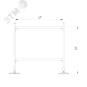 Опорная конструкция для горизонтальных прямоугольных воздуховодов и металлических лотков кабеленесущих систем TECHNORAPTOR FOOT 1500х1500