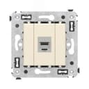 Avanti Компьютерная розетка RJ-45 без шторки в    стену кат.5e одинарная экранированная Ванильная   дымка