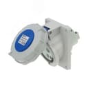 Розетка встраиваемая наклонная 32A/230V/1P+N+E/IP67, фланец 92x100