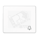 Клавиша для выключателя с символом звонок белая