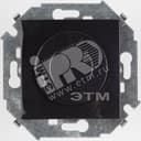 Регулятор напряжения поворотно-нажимной электронн., переключатель, 500Вт 230В, винт. зажим, черный глянец