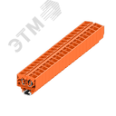 Клемма TB 2-2 на DIN-15, фронт.подключение, сечение 2,5 мм. кв., оранжевая