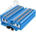 Клемма TP 2-2 проходная Push-in, сечение 4 мм. кв., синяя
