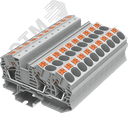 Клемма TP 1-2 проходная Push-in, сечение 16 мм. кв., серая