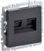 BRITE Роз. комп. 2-ая RJ45 кат.5E РК10-2-БрГ граф. IEK (BR-K20-1-K53)