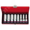 Набор глубоких торцевых головок 1/2", двенадцатигранные, 1/2"-15/16", 8 предметов