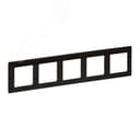 Valena LIFE Рамка 5 постов темное дерево универсальная