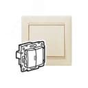 VALENA Выключатель двухклавишный с индикацией в рамку слоновая кость 774345 LEGRAND