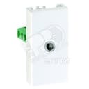 Разъем для наушников 3.5 мм mini-jack, узкий, винты, S27 слоновая кость