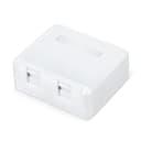 Корпус настенной розетки для установки 2-х вставок типа Keystone Jack Hyperline WRline WR-MB-2 (Белый)