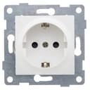 Розетка однопостовая Ugra с/з с з/ш, механизм, 16А, 250В, белый
