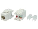 Вставка Keystone Jack RJ-45(8P8C) Hyperline KJ8-8P8C-C5e-180-WH