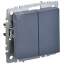 BRITE Выключатель двухклавишный 10А ВС10-2-0-БрМ маренго IEK