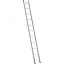 Лестница приставная, односекционная, алюминиевая, 11 ступеней, высота 307 см